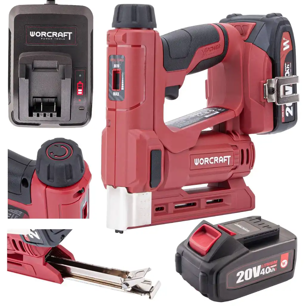 Zszywacz Gwoździarka akumulatorowy Worcraft CNS-S20LIC +